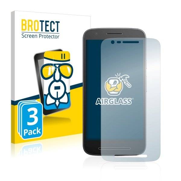 3x Panzerglasfolie Klar für Motorola Moto E3 XT1700
