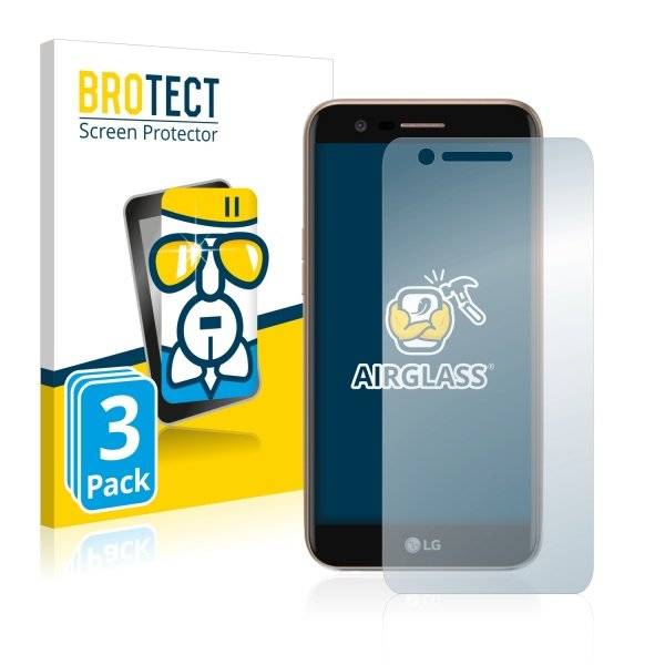 3x Panzerglasfolie Klar für LG K10 (2017)