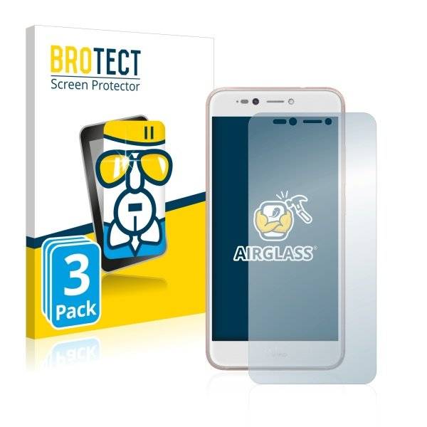 3x Panzerglasfolie Klar für Wiko Upulse