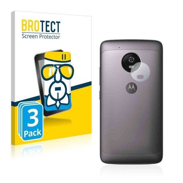 3x Panzerglasfolie Klar für Lenovo Moto G5 (Kamera Rückseite)