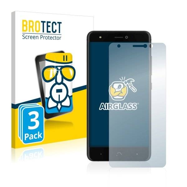 3x Panzerglasfolie Klar für BQ Aquaris X Pro