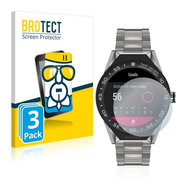 3x Panzerglasfolie Klar für TAG Heuer Connected Modular 45