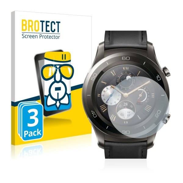 3x Panzerglasfolie Klar für Huawei Watch 2 Classic