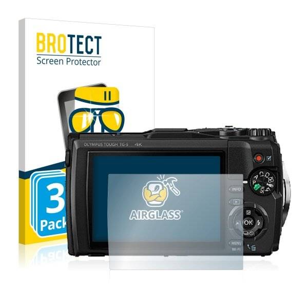 3x Panzerglasfolie Klar für Olympus Tough TG-5