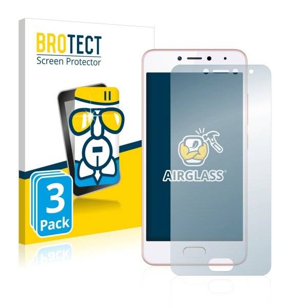 3x Panzerglasfolie Klar für Meizu M5C