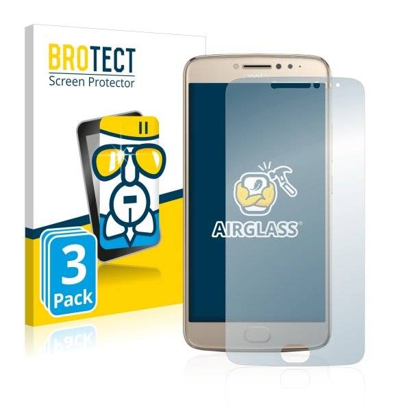 3x Panzerglasfolie Klar für Lenovo Moto E4 Plus