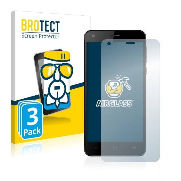 3x Panzerglasfolie Klar für Logicom L-ement 505