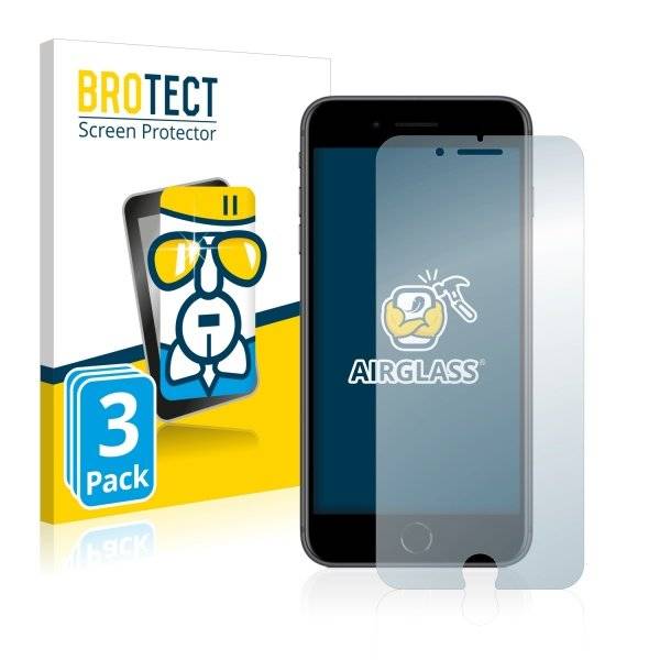 3x Panzerglasfolie Klar für Apple iPhone 8 Plus