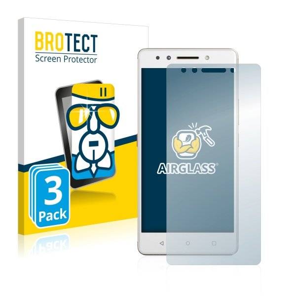 3x Panzerglasfolie Klar für Lenovo K8 Note