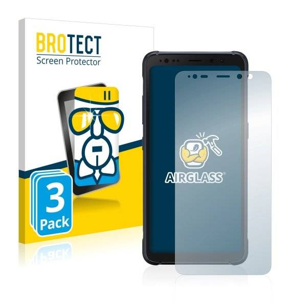 3x Panzerglasfolie Klar für Samsung Galaxy S8 Active