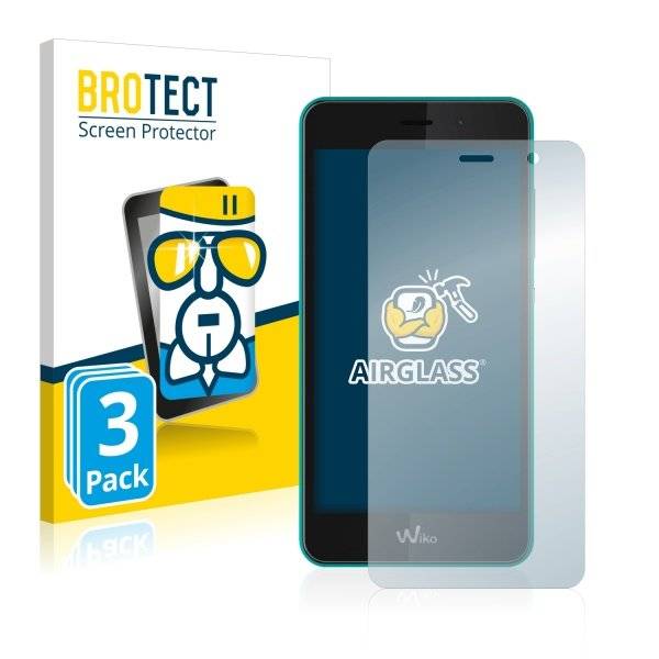 3x Panzerglasfolie Klar für Wiko Tommy 2