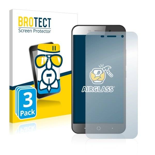 3x Panzerglasfolie Klar für ZTE Blade A602
