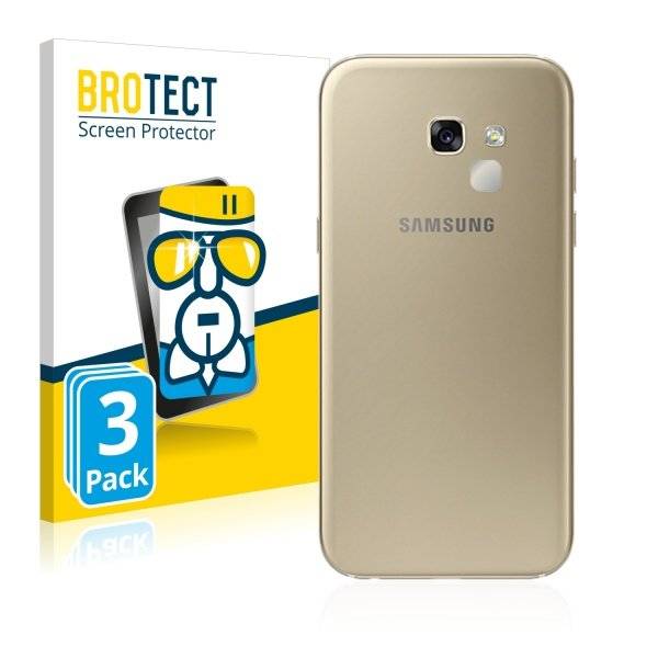 3x Panzerglasfolie Klar für Samsung Galaxy A5 (Kamera Rückseite, 2017)