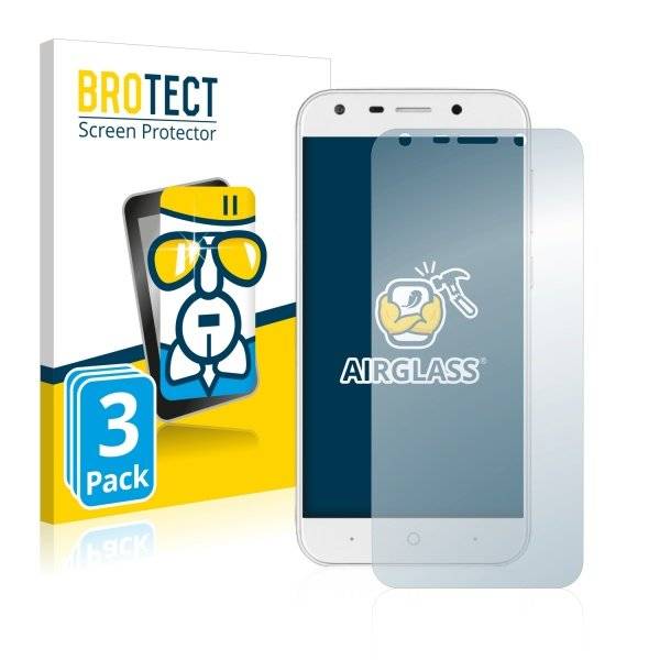 3x Panzerglasfolie Klar für ZTE Blade A6