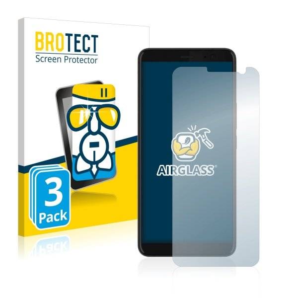 3x Panzerglasfolie Klar für HTC U11 Plus