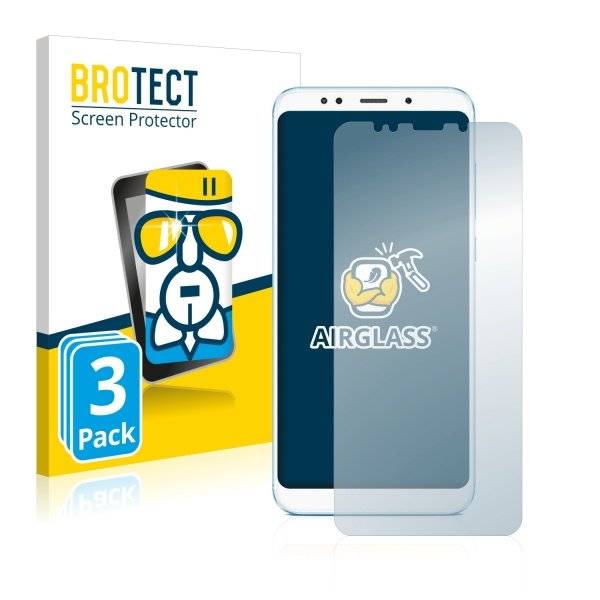 3x Panzerglasfolie Klar für Xiaomi Redmi 5 Plus