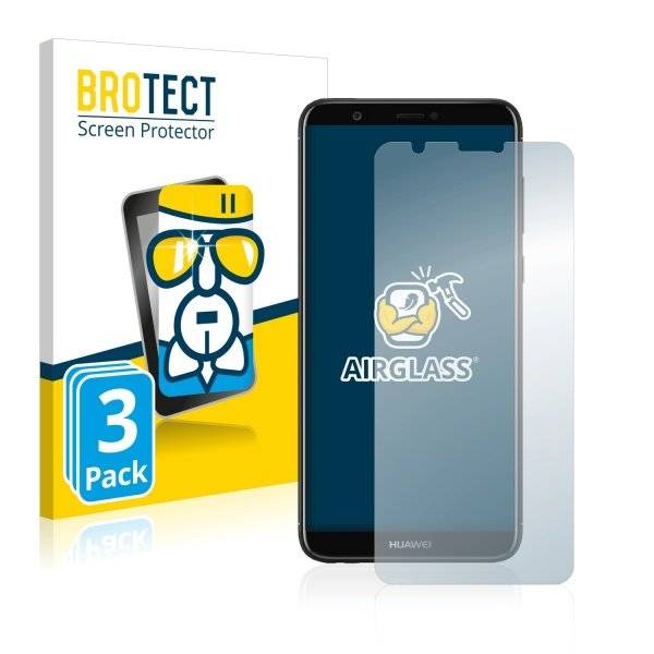 3x Panzerglasfolie Klar für Huawei P smart