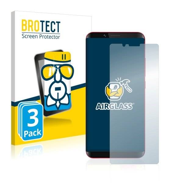 3x Panzerglasfolie Klar für Umidigi S2 Lite