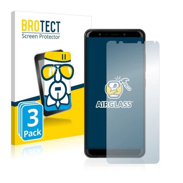 3x Panzerglasfolie Klar für Wiko View Go