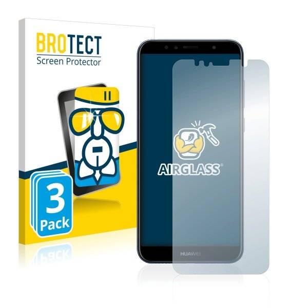 3x Panzerglasfolie Klar für Huawei Y6 2018