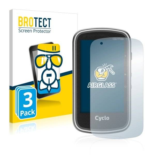 3x Panzerglasfolie Klar für Mitac Mio Cyclo 400