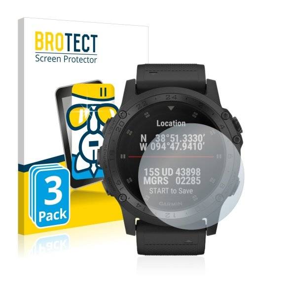 3x Panzerglasfolie Klar für Garmin Tactix Charlie