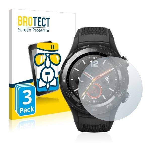 3x Panzerglasfolie Klar für Huawei Watch 2 2018
