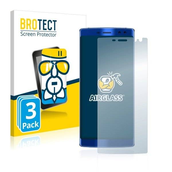 3x Panzerglasfolie Klar für Doogee BL12000 Pro