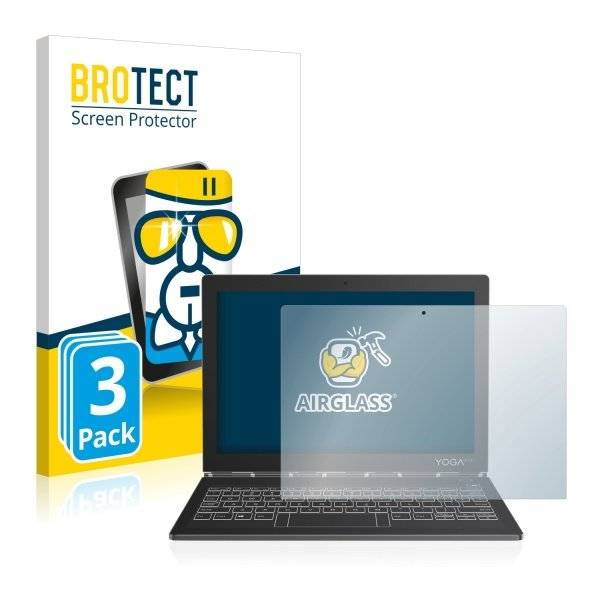 3x Panzerglasfolie Klar für Lenovo Yoga Book C930 (Display)