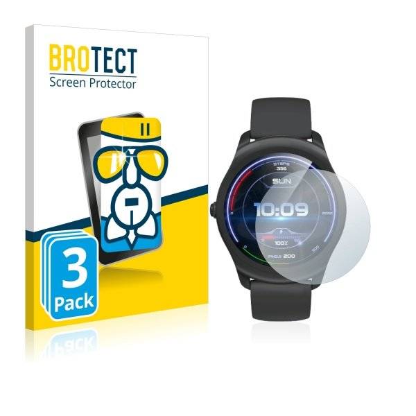 3x Panzerglasfolie Klar für Mobvoi Ticwatch Classic (44 mm)