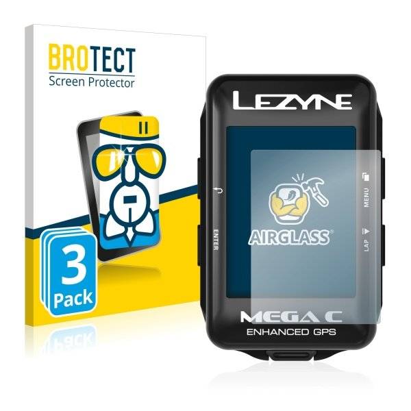 3x Panzerglasfolie Klar für Lezyne Mega C GPS