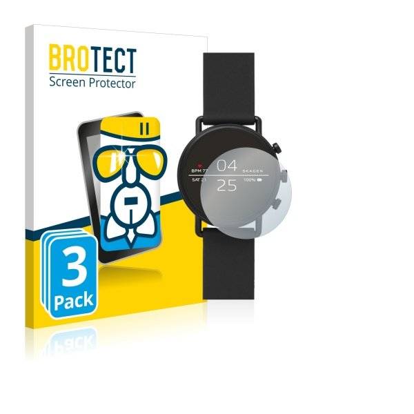 3x Panzerglasfolie Klar für Skagen Smartwatch Falster 2 (40 mm)