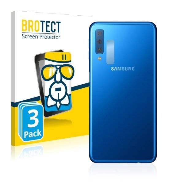 3x Panzerglasfolie Klar für Samsung Galaxy A7 2018 (Kamera Rückseite)
