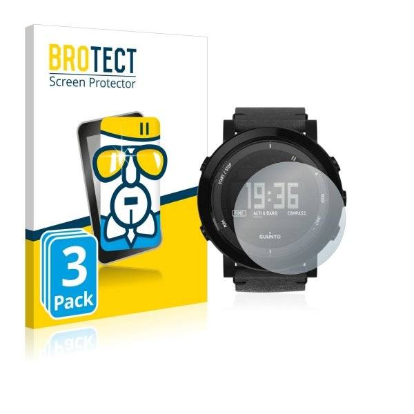 3x Panzerglasfolie Klar für Suunto Essential Ceramic All Black