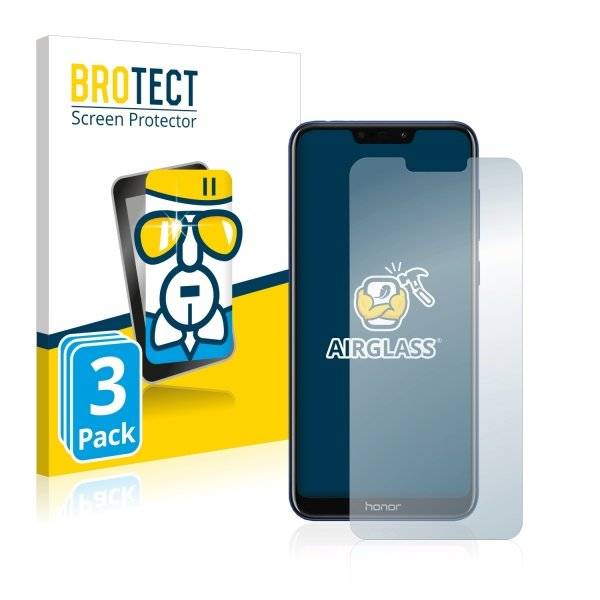 3x Panzerglasfolie Klar für Huawei Honor 8C