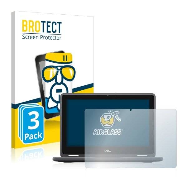 3x Panzerglasfolie Klar für Dell Latitude 3190 2-in1