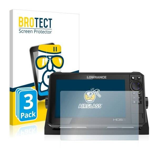 3x Panzerglasfolie Klar für Lowrance HDS 9 Live Echolot