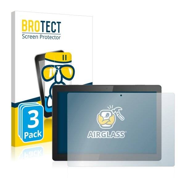 3x Panzerglasfolie Klar für Lenovo Tab M10