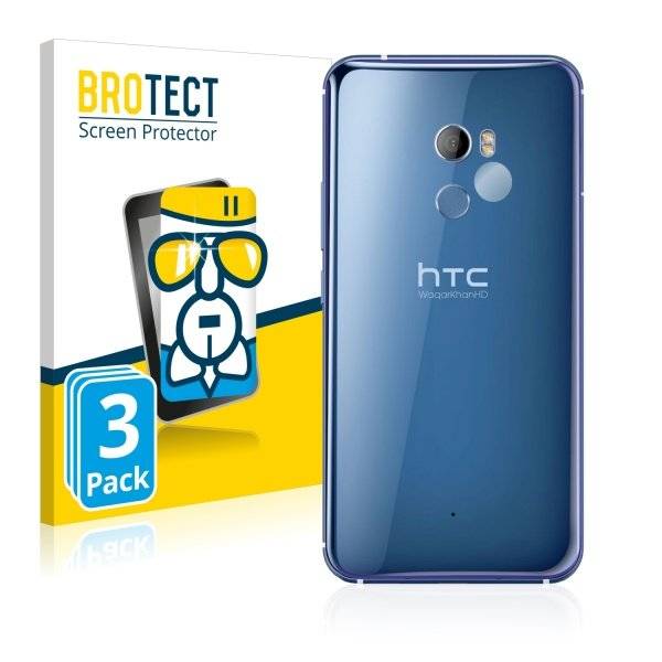 3x Panzerglasfolie Klar für HTC U11 (Kamera Rückseite)