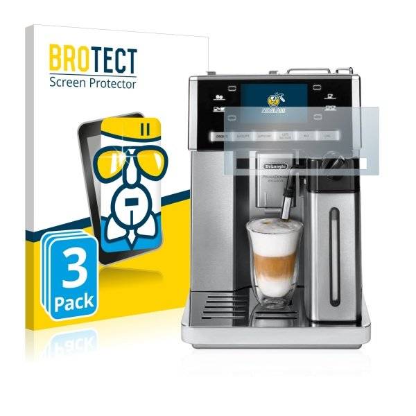 3x Panzerglasfolie Klar für DeLonghi Primadonna Exclusive Esam 6900 M