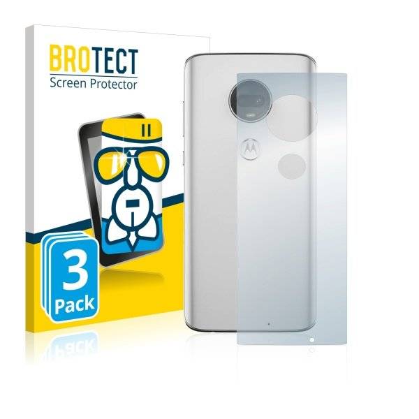 3x Panzerglasfolie Klar für Motorola Moto G7 (Rückseite)