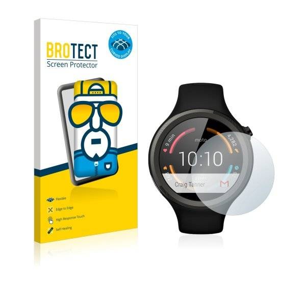 Full-Cover Displayschutzfolie für Motorola Moto 360 Sport (45 mm) 1st Gen