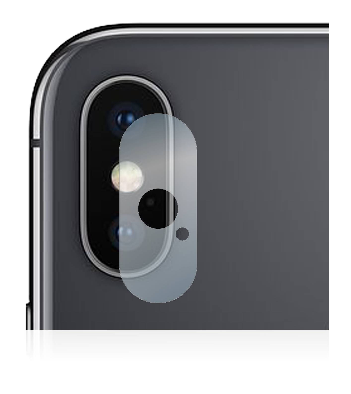 upscreen Scratch Shield Schutzfolie für Apple iPhone Xs (NUR Kameraschutz)