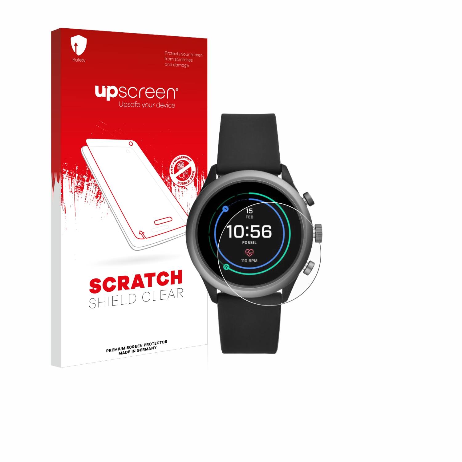 upscreen Scratch Shield Schutzfolie für Fossil Sport (43 mm)
