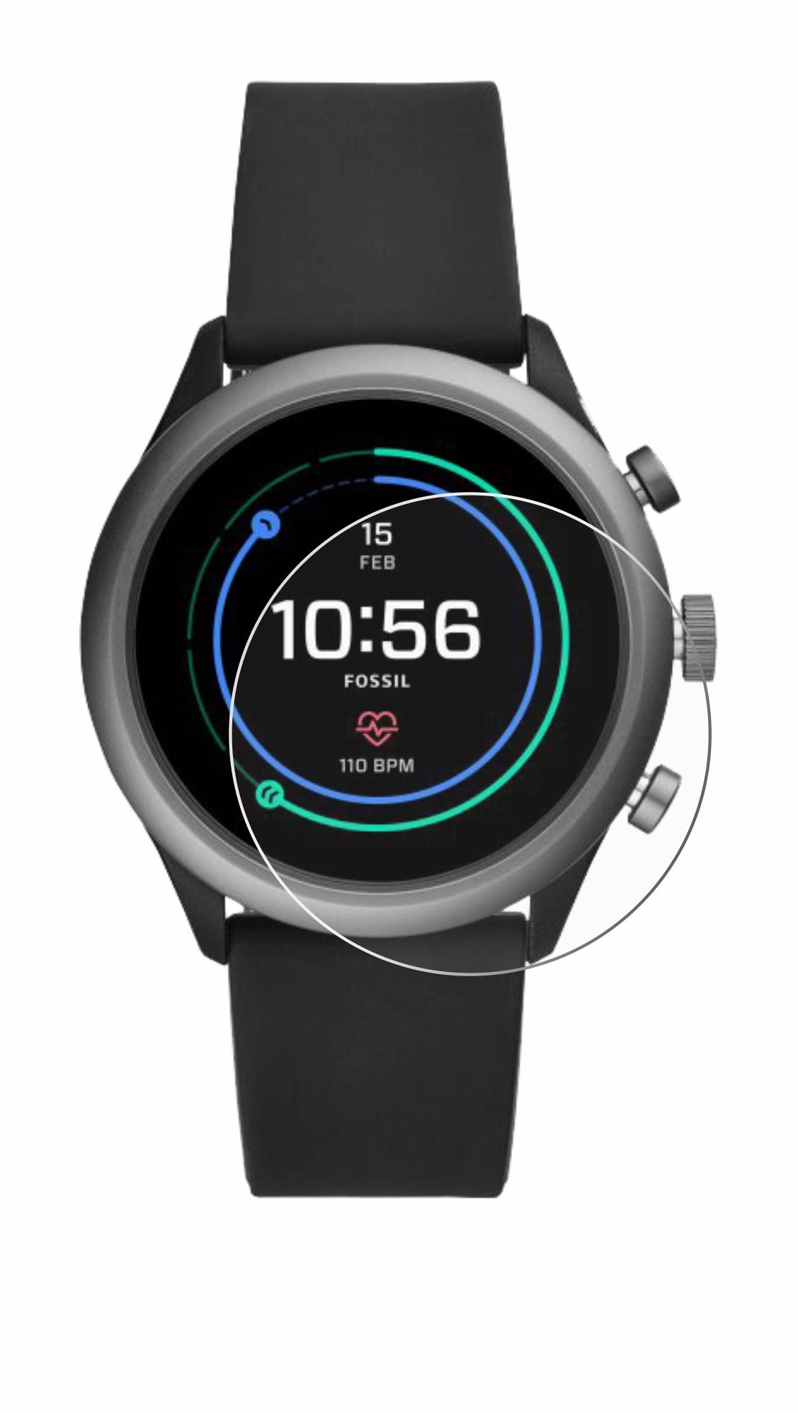 upscreen Scratch Shield Schutzfolie für Fossil Sport (43 mm)