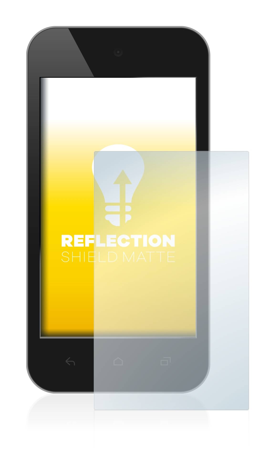 upscreen Reflection Shield Matt Schutzfolie für Standardgrößen mit 4 Zoll Displays [89 mm x 50.2 mm, 16:9]