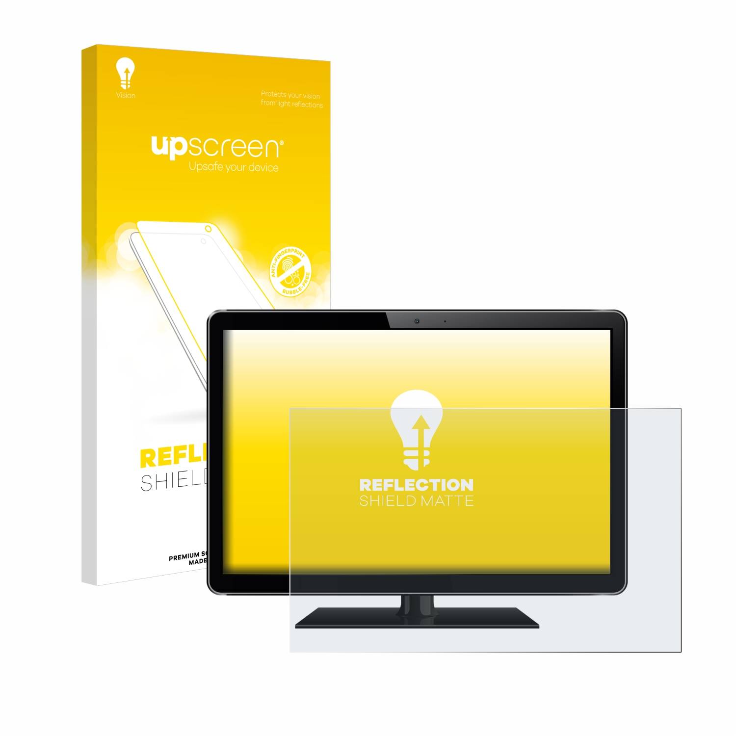 upscreen Reflection Shield Matt Schutzfolie für Standardgrößen mit 13.3 Zoll Displays [294 mm x 165.5 mm, 16:9]
