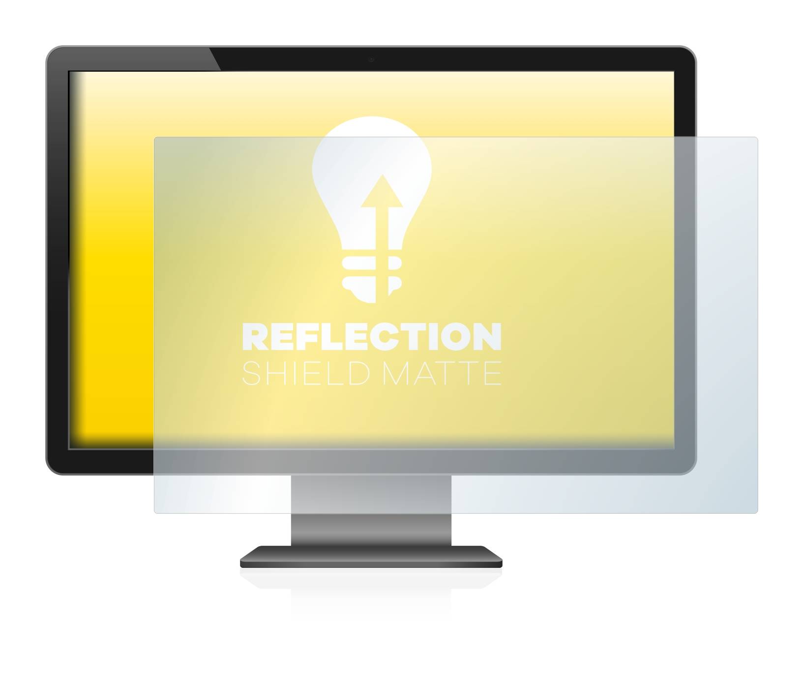 upscreen Reflection Shield Matt Schutzfolie für Standardgrößen mit 20 Zoll Displays [443 mm x 250 mm, 16:9]