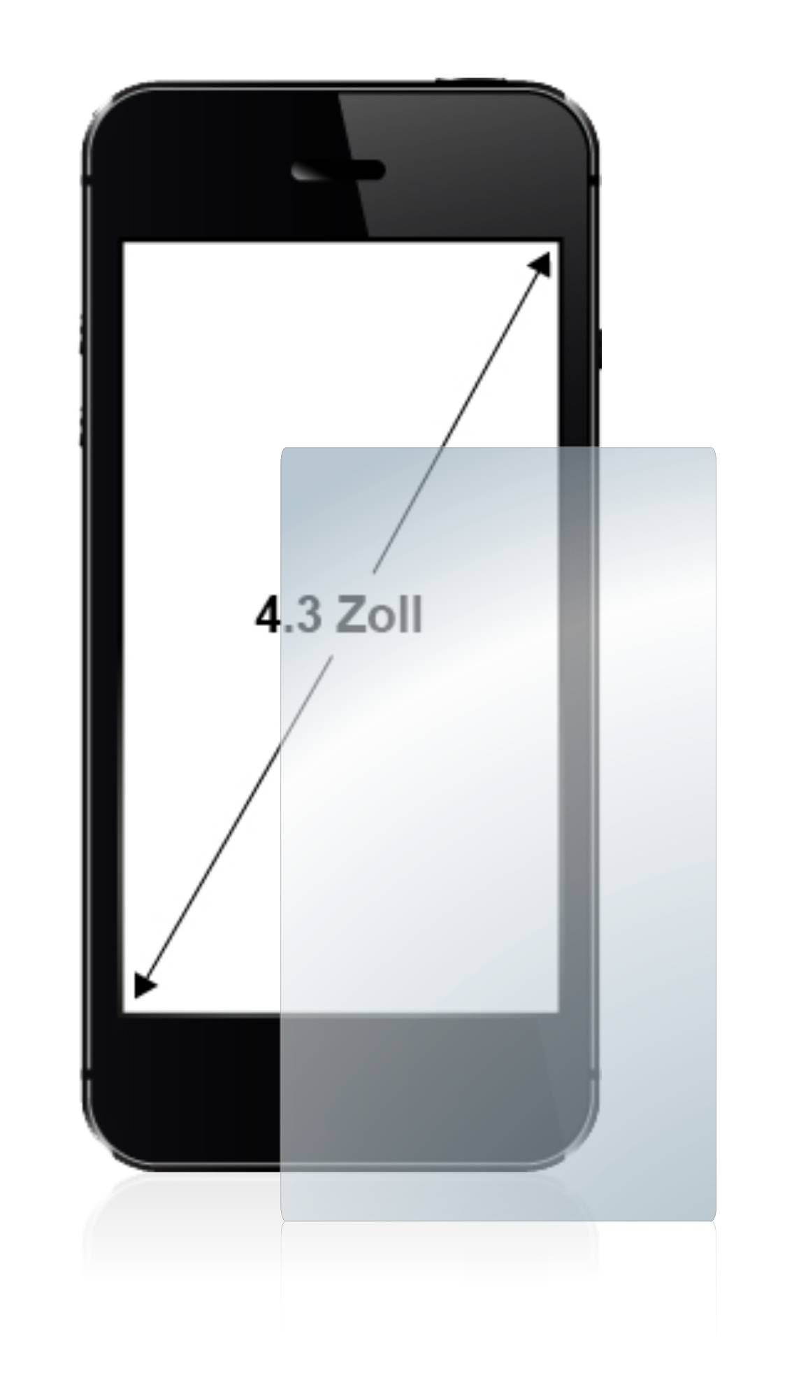 upscreen Scratch Shield Schutzfolie für Smartphones und Handys mit 4.3 Zoll Displays [96.5 mm x 55.3 mm, 16:9]