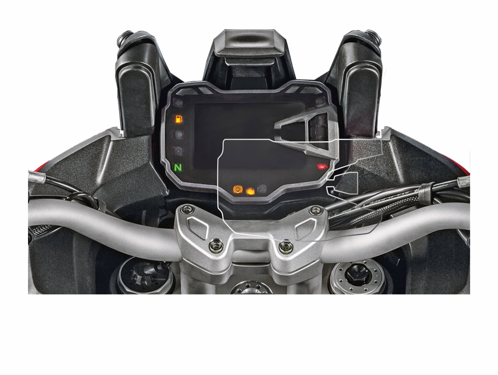 upscreen Scratch Shield Schutzfolie für Ducati Multistrada 1200S 2015 Tachoanzeige